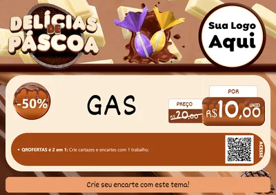 Modelo de Cartaz para Cartaz A4 Horizontal com o tema Delícias de Páscoa para Água e gás