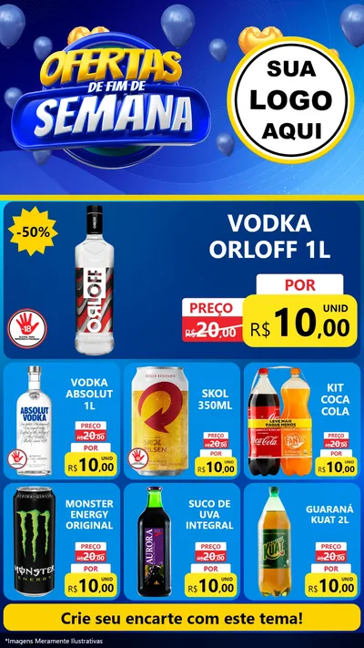 Modelo de Rede Social para Stories com o tema Ofertas de Fim de Semana para Distribuidora de bebidas
