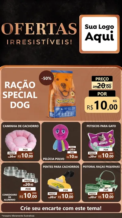 Modelo de Rede Social para Stories com o tema Ofertas Irresistíveis! para Pet Shop
