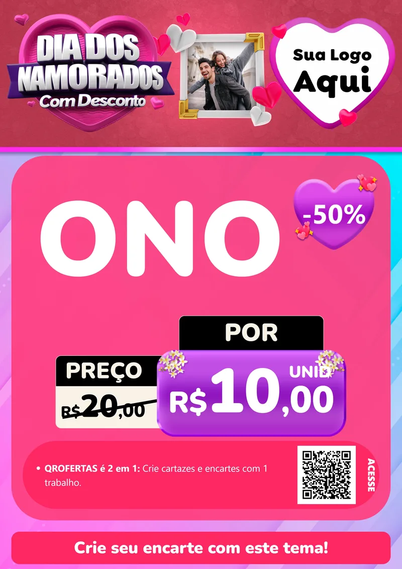 Modelo de Cartaz para Cartaz A4 Vertical com o tema Dia Dos Namorados Com Desconto para Óticas