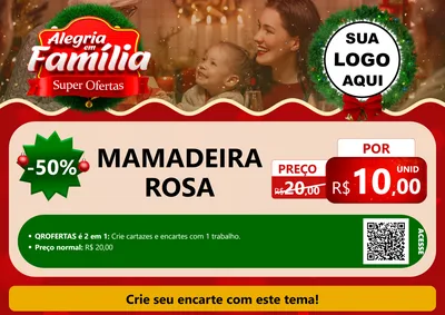 Modelo de Cartaz para Cartaz A4 Horizontal com o tema Alegria Em Família - Super Ofertas para Bebês