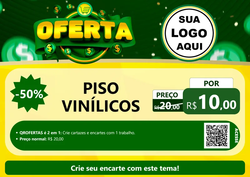 Modelo de Cartaz para Cartaz A4 Horizontal com o tema Oferta para Material para Construção