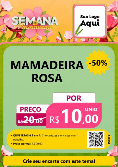 Modelo de Cartaz para Cartaz A4 Vertical com o tema Semana da Primavera para Bebês