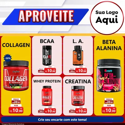 Modelo de Rede Social para Feed Facebook com o tema Aproveite para Suplementos alimentares