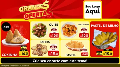 Modelo de TV para TV Horizontal com o tema Grandes Ofertas para Salgadaria