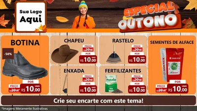Modelo de TV para TV Horizontal com o tema Especial Outono para Agropecuária