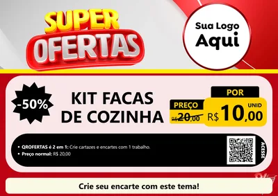 Modelo de Cartaz para Cartaz A4 Horizontal com o tema Super Ofertas para Utilidades Domésticas