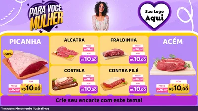 Modelo de TV para TV Horizontal com o tema Para Você, Mulher para Açougue