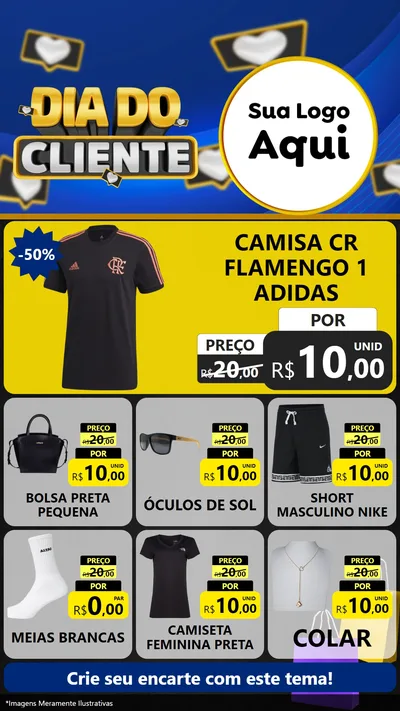 Modelo de Rede Social para Stories com o tema Dia Do Cliente para Roupas e acessórios