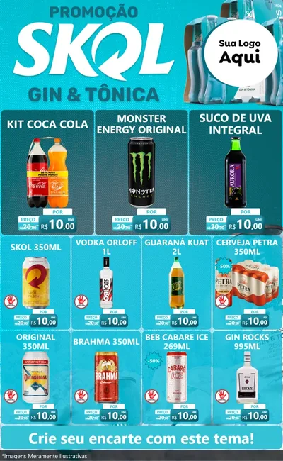 Modelo de Encarte para Encarte Grande com o tema Promoção Skol Beats para Distribuidora de bebidas