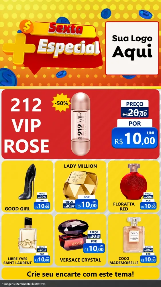 Modelo de Rede Social para Stories com o tema Sexta Mais Especial para Perfumes
