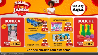 Modelo de TV para TV Horizontal com o tema Saldão de Janeiro para Brinquedos