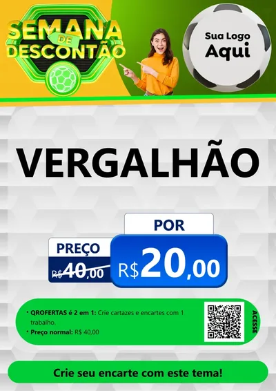Modelo de Cartaz para Cartaz A4 Vertical com o tema Semana de Descontão - Copa para Ferragens
