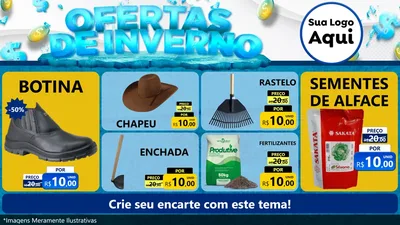 Modelo de TV para TV Horizontal com o tema Ofertas de Inverno para Agropecuária