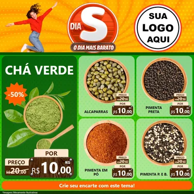 Modelo de Rede Social para Feed Facebook com o tema Dia S - O Dia Mais Barato para Produtos Naturais