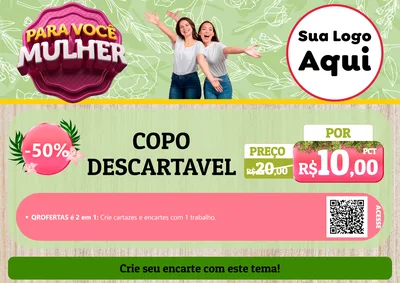Modelo de Cartaz para Cartaz A4 Horizontal com o tema Para Você Mulher para Embalagens