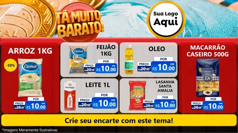 Modelo de TV para TV Horizontal com o tema Está Muito Barato para Supermercado