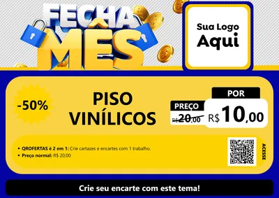 Modelo de Cartaz para Cartaz A4 Horizontal com o tema Fecha Mês para Material para Construção