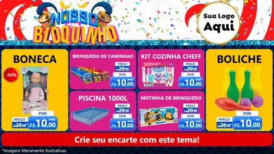 Modelo de TV para TV Horizontal com o tema Nosso Bloquinho para Brinquedos