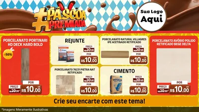 Modelo de TV para TV Horizontal com o tema Páscoa Premiada para Pisos e revestimentos