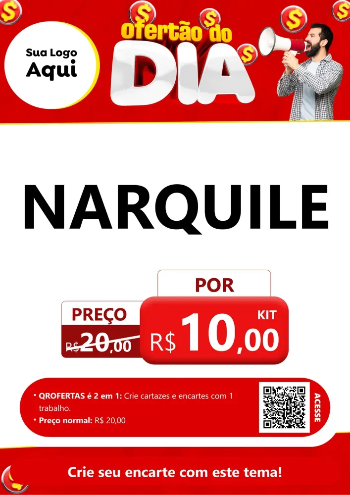 Modelo de Cartaz para Cartaz A4 Vertical com o tema Ofertão do dia para Tabacaria