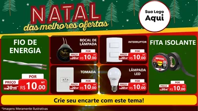 Modelo de TV para TV Horizontal com o tema Natal das Melhores Ofertas para Materiais Elétricos