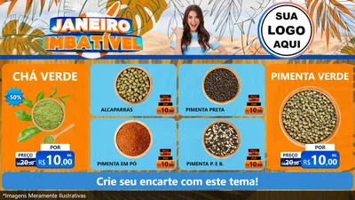 Modelo de TV para TV Horizontal com o tema Janeiro Imbatível para Produtos Naturais