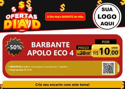Modelo de Cartaz para Cartaz A4 Horizontal com o tema Ofertas Dia D para Armarinho e Aviamentos