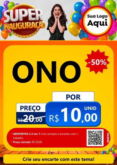 Modelo de Cartaz para Cartaz A4 Vertical com o tema Super Inauguração para Óticas