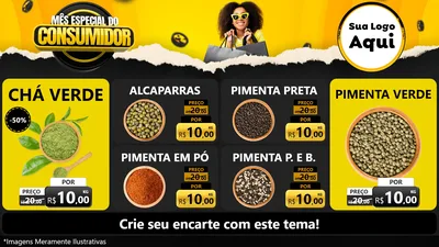 Modelo de TV para TV Horizontal com o tema Mês Especial do Consumidor para Produtos Naturais