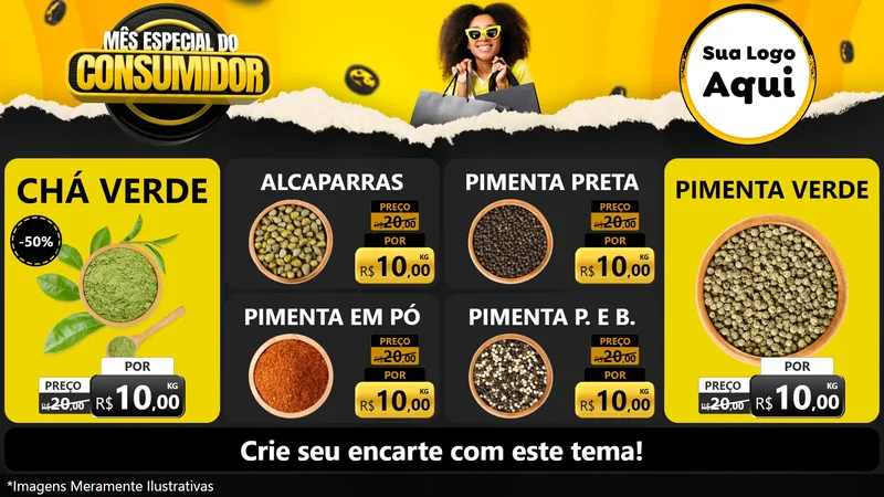 Modelo de TV para TV Horizontal com o tema Mês Especial do Consumidor para Produtos Naturais