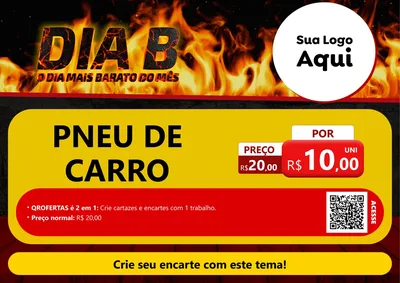 Modelo de Cartaz para Cartaz A4 Horizontal com o tema Dia B para Auto peças