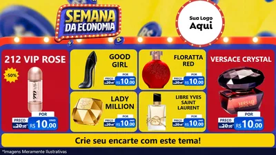 Modelo de TV para TV Horizontal com o tema Semana da Economia para Perfumes