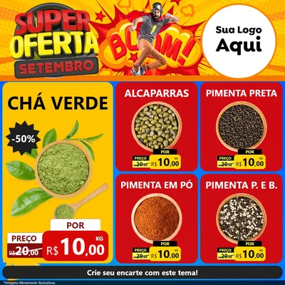 Modelo de Rede Social para Feed Facebook com o tema Super Oferta Setembro para Produtos Naturais