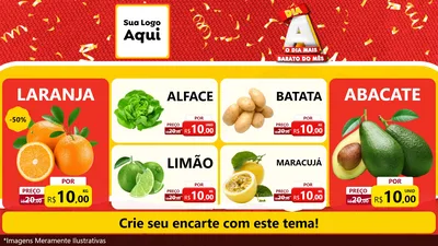 Modelo de TV para TV Horizontal com o tema Dia A o Dia Mais Barato do Mês para Hortifrúti