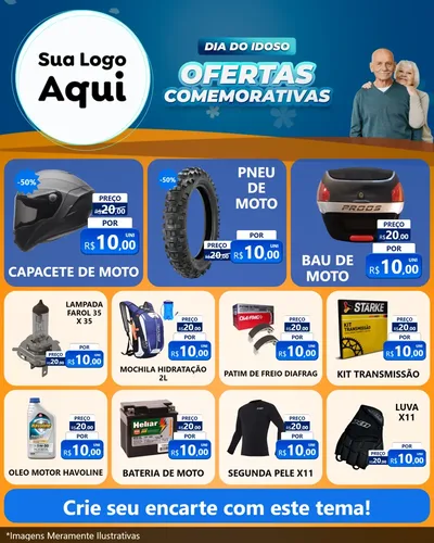 Modelo de Rede Social para Feed Instagram com o tema Dia do Idoso