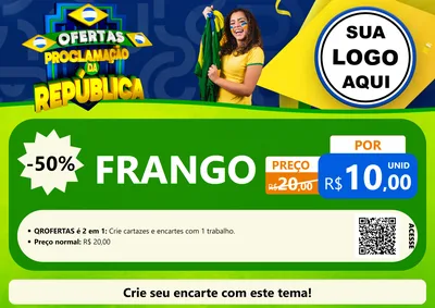 Modelo de Cartaz para Cartaz A4 Horizontal com o tema Ofertas Proclamação da República para Assados