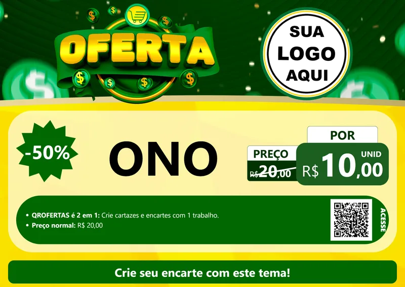 Modelo de Cartaz para Cartaz A4 Horizontal com o tema Oferta para Óticas