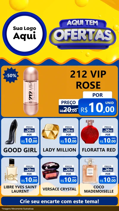 Modelo de Rede Social para Stories com o tema Aqui Tem Ofertas para Perfumes