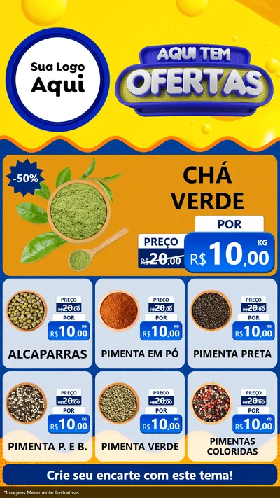 Modelo de Rede Social para Stories com o tema Aqui Tem Ofertas para Produtos Naturais