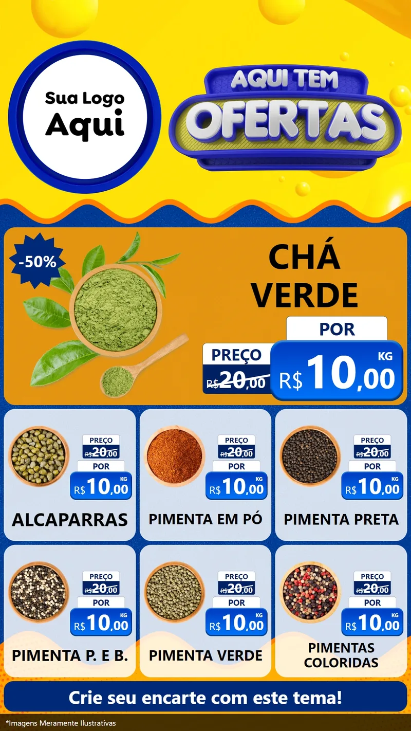 Modelo de Rede Social para Stories com o tema Aqui Tem Ofertas para Produtos Naturais