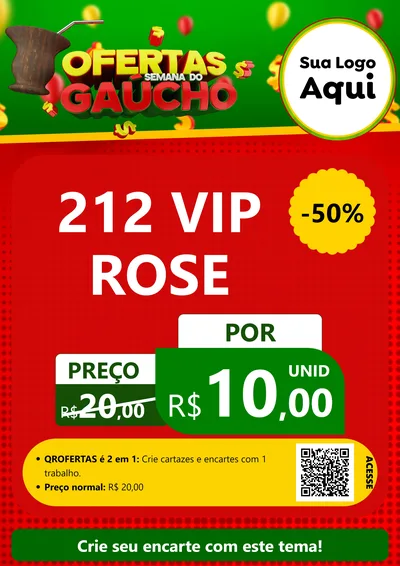Modelo de Cartaz para Cartaz A4 Vertical com o tema Ofertas Semana Do Gaúcho para Perfumes
