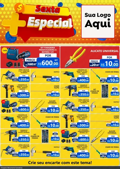 Modelo de Encarte para Encarte A4 Vertical com o tema Sexta Mais Especial para Maquinas e Ferramentas
