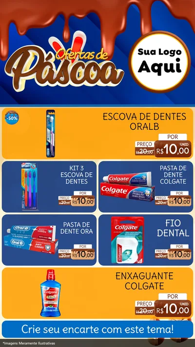 Modelo de TV para TV Vertical com o tema Ofertas de Páscoa para Higiene Pessoal