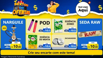 Modelo de TV para TV Horizontal com o tema Sextou de Ofertas para Tabacaria