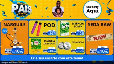 Modelo de TV para TV Horizontal com o tema Dia dos Pais para Tabacaria