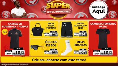 Modelo de TV para TV Horizontal com o tema Super Terça Imperdível para Roupas e acessórios