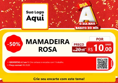 Modelo de Cartaz para Cartaz A4 Horizontal com o tema Dia A o Dia Mais Barato do Mês para Bebês