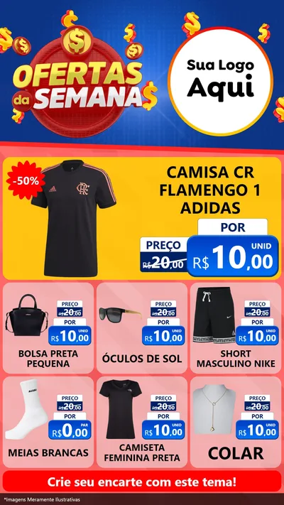 Modelo de Rede Social para Stories com o tema Ofertas Da Semana para Roupas e acessórios