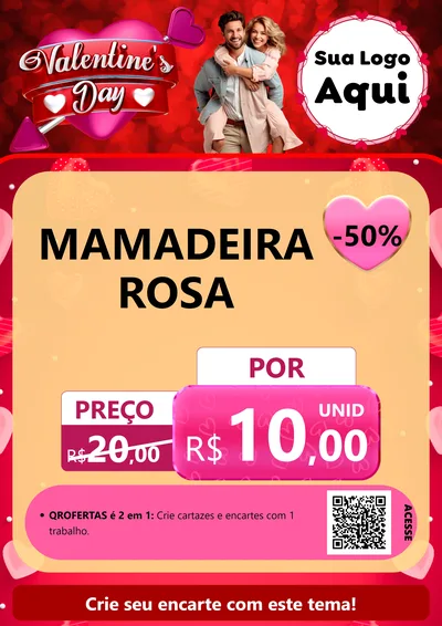Modelo de Cartaz para Cartaz A4 Vertical com o tema Valentine's Day para Bebês